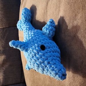Crochet blue dolphin